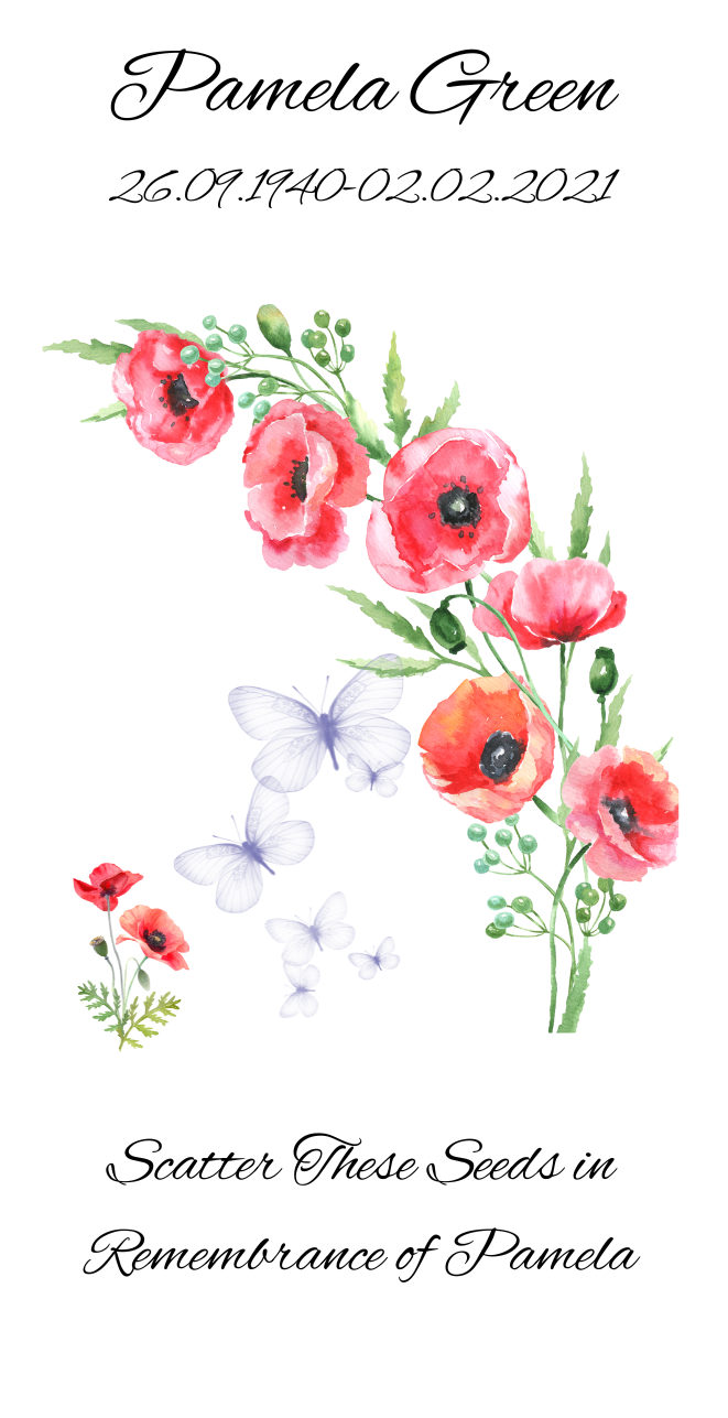 Personalised Funeral, Memorial, Celebration of Life, Remembrance, Wake Seeds (Packs of 10) | Poppy Seeds, Sunflower Seeds or Wildflower Seeds in Personalised Packets