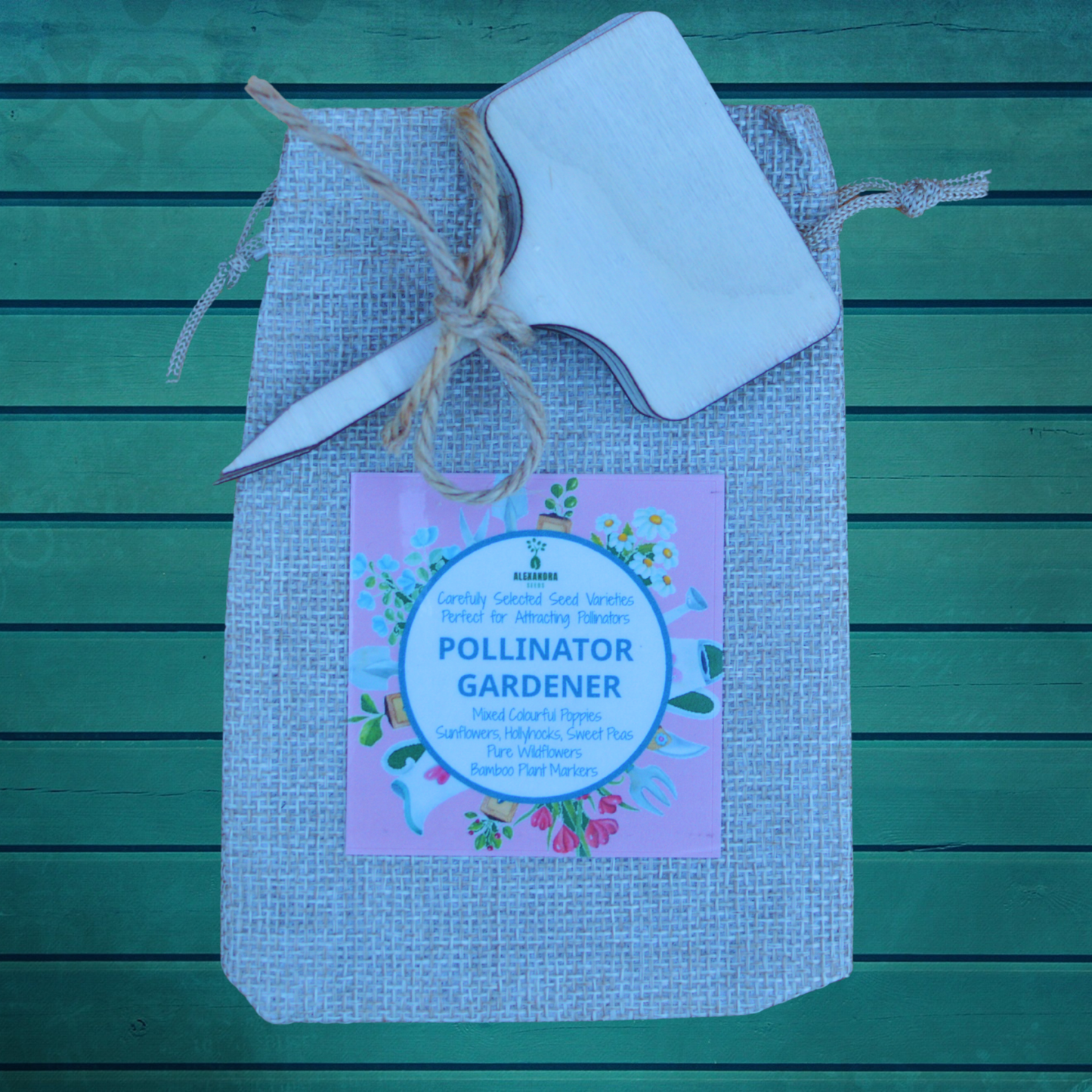 The Pollinator Gardener’s Seed Gift Set | Flower Seed Packs in Jute Bag for Bees & Butterflies | Always Dispatched Next Business Day