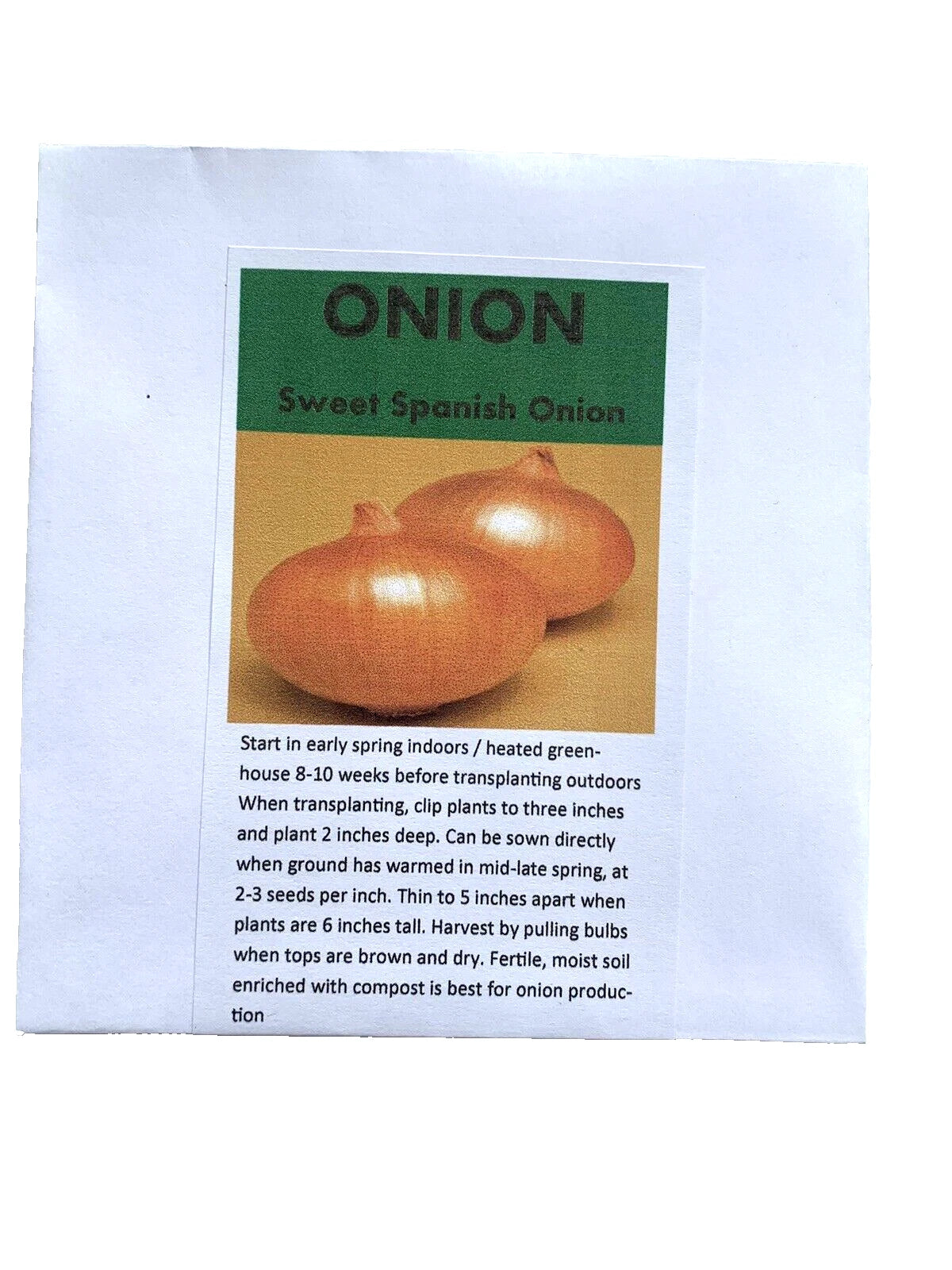 Onion Seeds - Sweet Spanish Giant Vegetable | 100 Seeds in Pictorial Packet With Growing Instructions | Always Dispatched Next Business Day