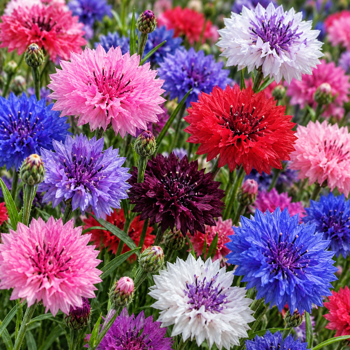 Cornflower Seeds - Wildflowers | 200 Special Mixed Cornflower Wildflower Seeds in Pictorial Packet With Growing Instructions | Always Dispatched Next Business Day