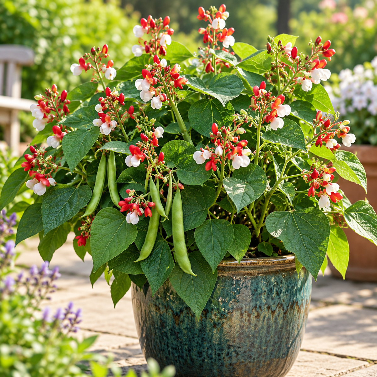 Dwarf Runner Bean Vegetable Seeds For Pots, Containers, Patios, Small Spaces, Balconies | 20 Premium Hestia Seeds in Pictorial Packet With Growing Instructions | Always Dispatched Next Business Day