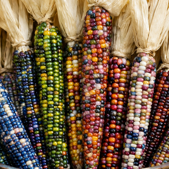 Ornamental Fiesta Corn Seeds Zea Mays | 25 Colourful Rainbow Maize in Pictorial Packet With Growing Instructions | Always Next Business Day Dispatch