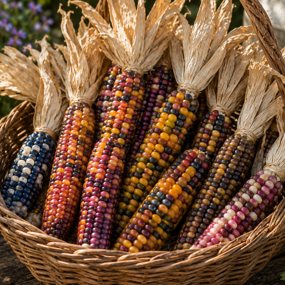 Ornamental Fiesta Corn Seeds Zea Mays | 25 Colourful Rainbow Maize in Pictorial Packet With Growing Instructions | Always Next Business Day Dispatch