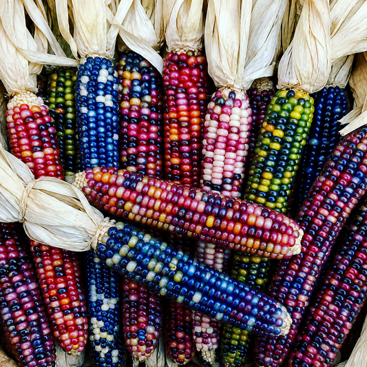 Ornamental Fiesta Corn Seeds Zea Mays | 25 Colourful Rainbow Maize in Pictorial Packet With Growing Instructions | Always Next Business Day Dispatch