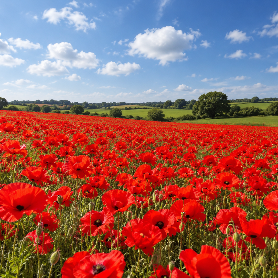 Poppy Seeds For Sowing - Red Poppies | Wildflower Papaver Flanders | In Pictorial Packet With Growing Instructions | Always Dispatched Next Business Day