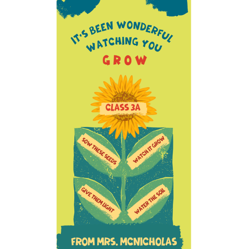 Teacher to Student, Class Gifts - End of Year Personalised Sunflower Gift (Packs of 10) | Sent With Tracked 48 Postage