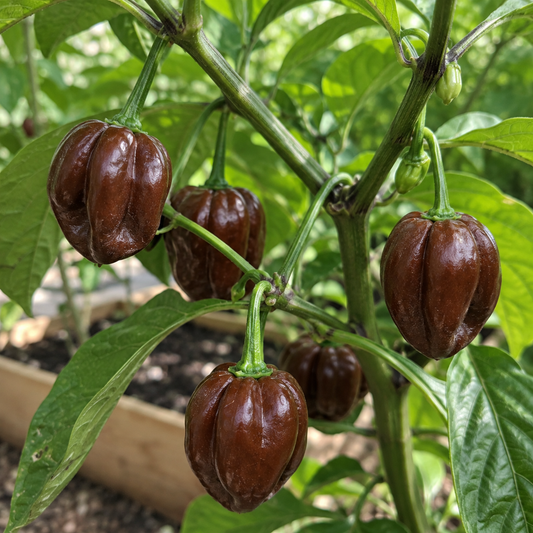 Chocolate Habanero Chilli Seeds (Hot Heritage Variety) – 10 Premium Seeds in Pictorial Packet With Growing Instructions | Always Dispatched Next Business Day